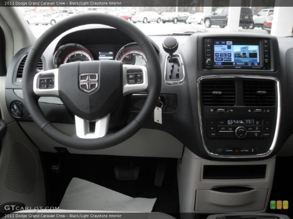 Black/Light Graystone Interior Dashboard for the 2011 Dodge Grand Caravan Crew #41831964