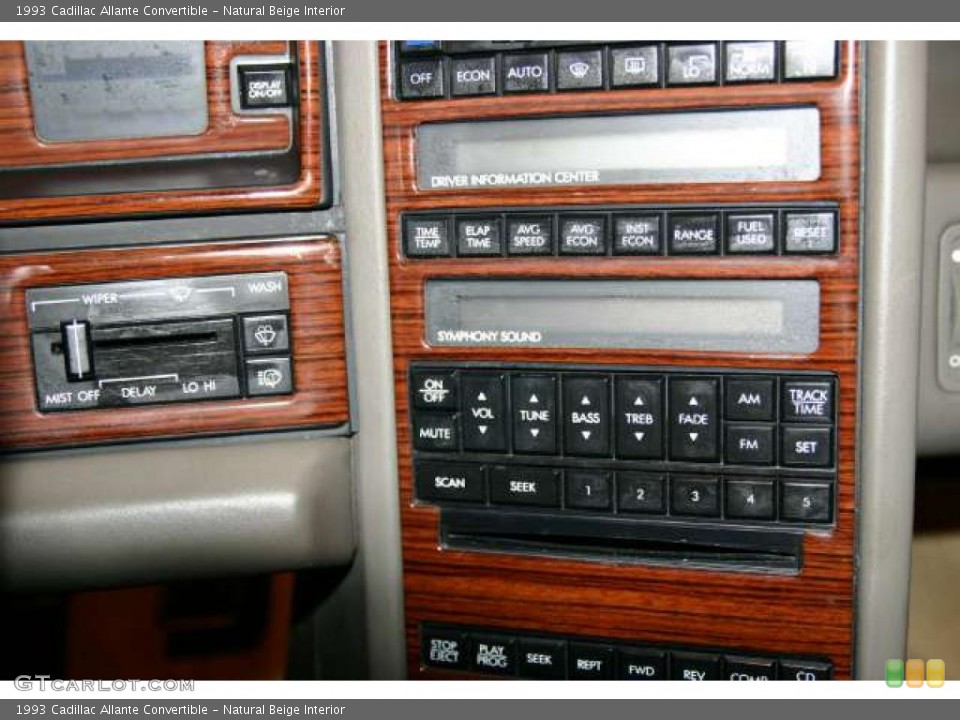 Natural Beige Interior Controls for the 1993 Cadillac Allante Convertible #41834524