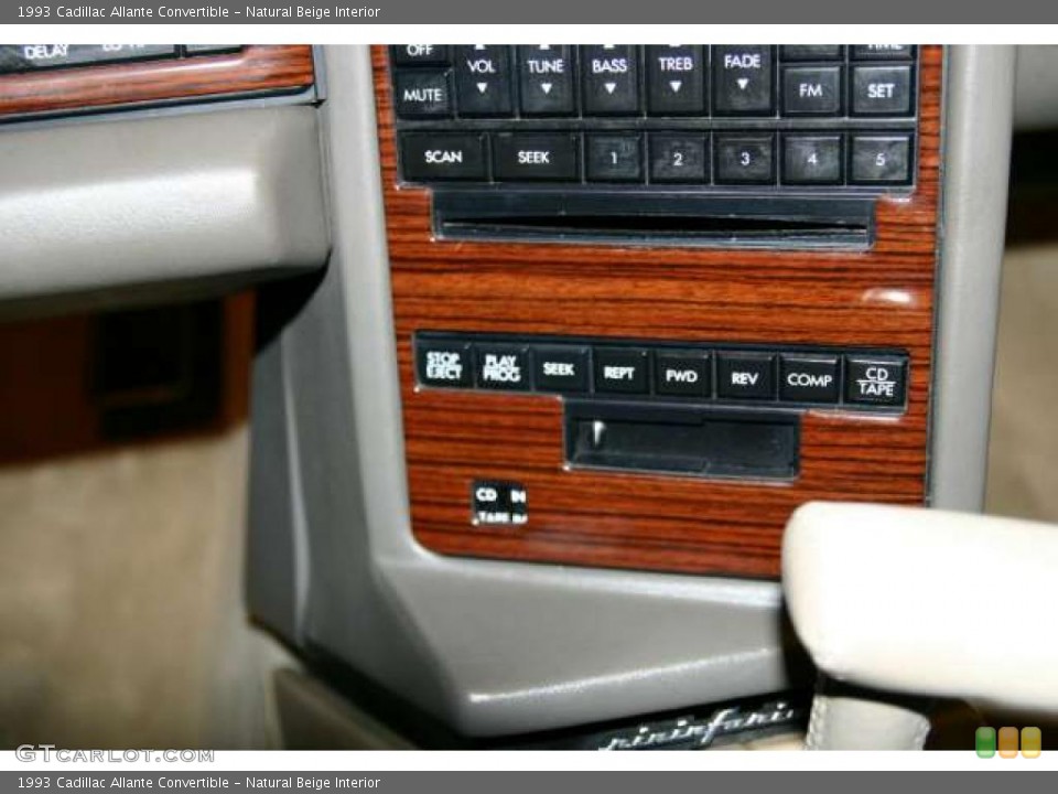 Natural Beige Interior Controls for the 1993 Cadillac Allante Convertible #41834536