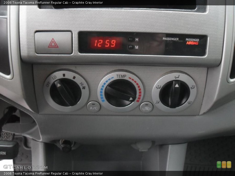 Graphite Gray Interior Controls for the 2008 Toyota Tacoma PreRunner Regular Cab #41835200