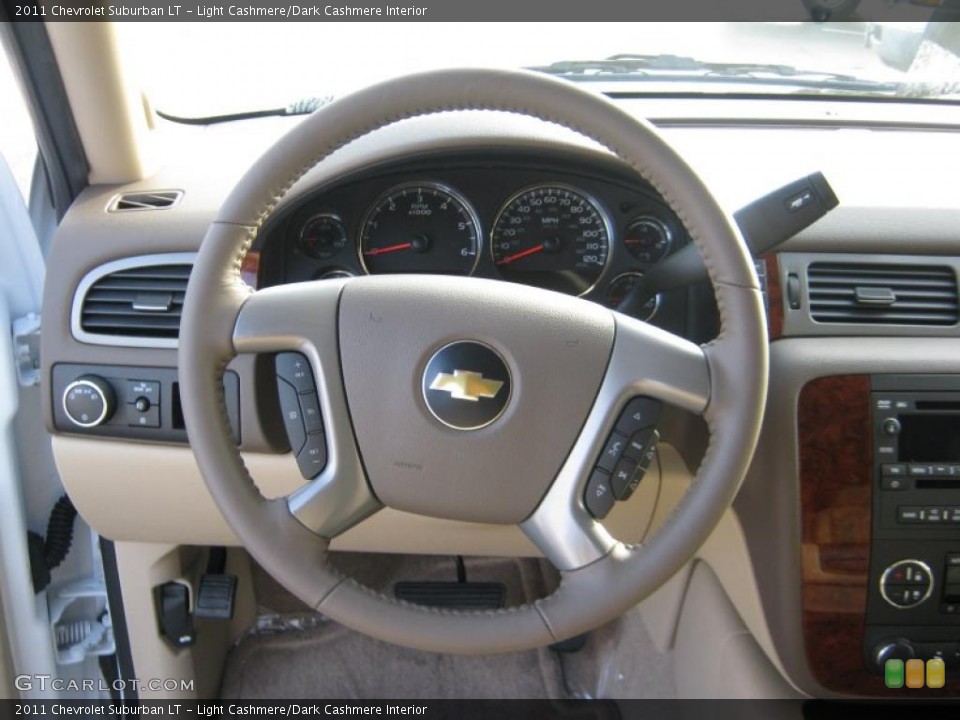Light Cashmere/Dark Cashmere Interior Steering Wheel for the 2011 Chevrolet Suburban LT #41838821