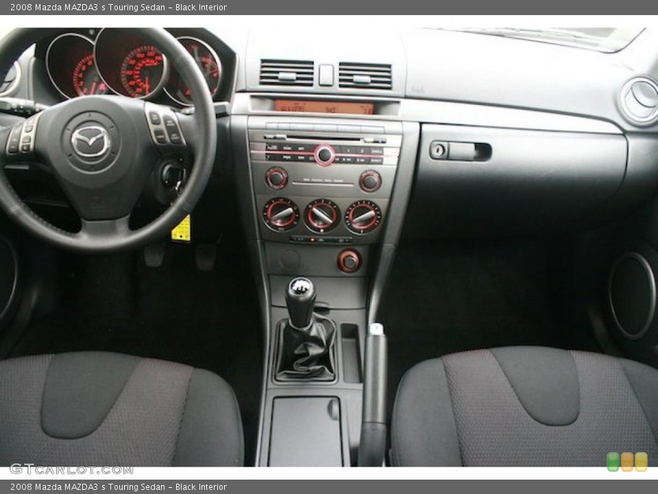 Black Interior Dashboard for the 2008 Mazda MAZDA3 s Touring Sedan #41840301