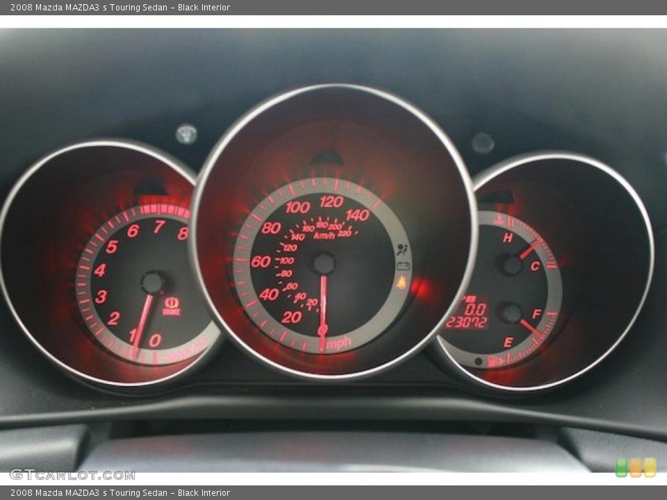 Black Interior Gauges for the 2008 Mazda MAZDA3 s Touring Sedan #41840701