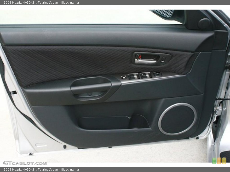 Black Interior Door Panel for the 2008 Mazda MAZDA3 s Touring Sedan #41840717