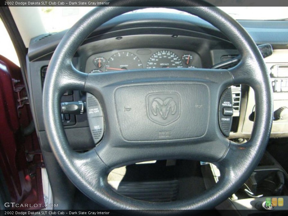 Dark Slate Gray Interior Steering Wheel for the 2002 Dodge Dakota SLT Club Cab #41841313