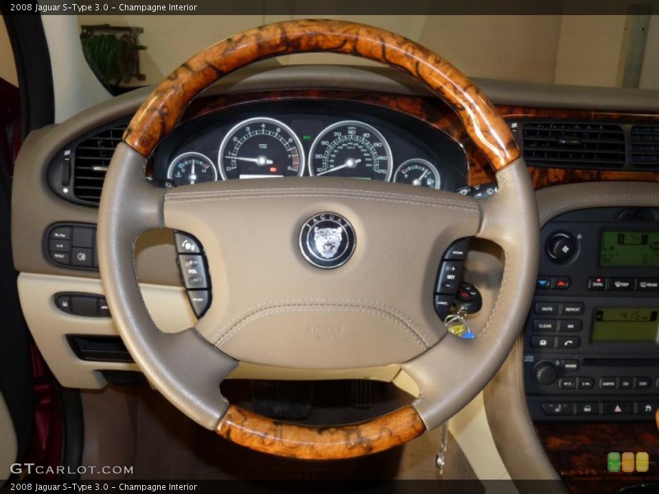 Champagne Interior Steering Wheel for the 2008 Jaguar S-Type 3.0 #41847725