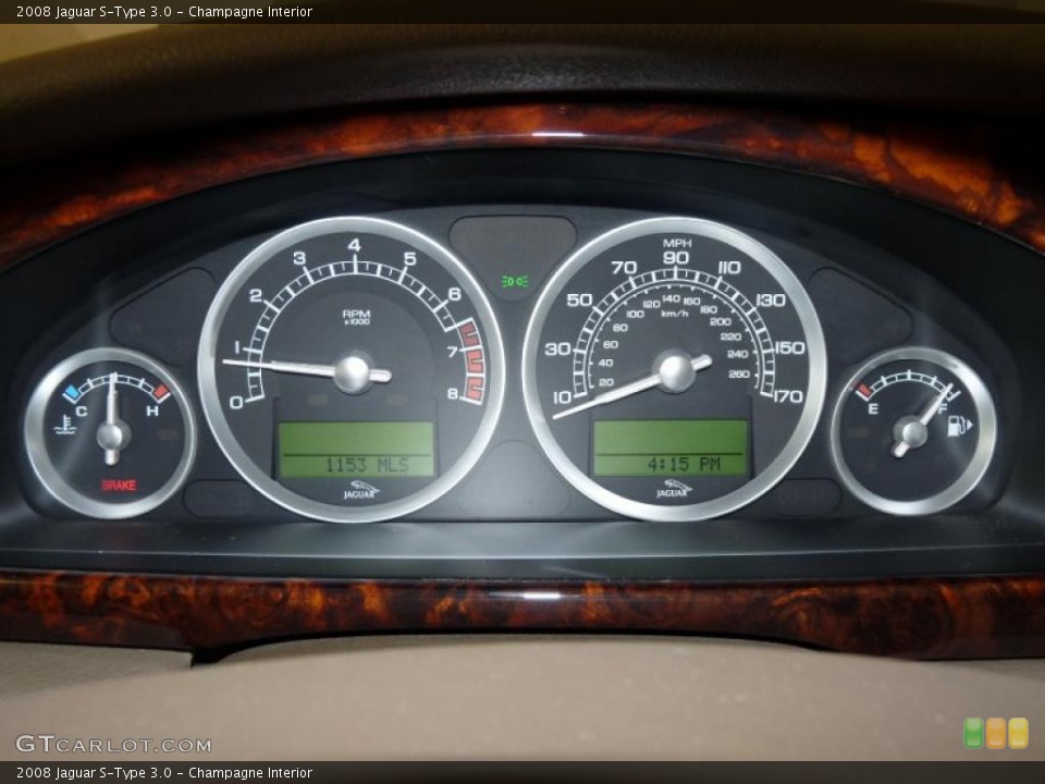 Champagne Interior Gauges for the 2008 Jaguar S-Type 3.0 #41847773