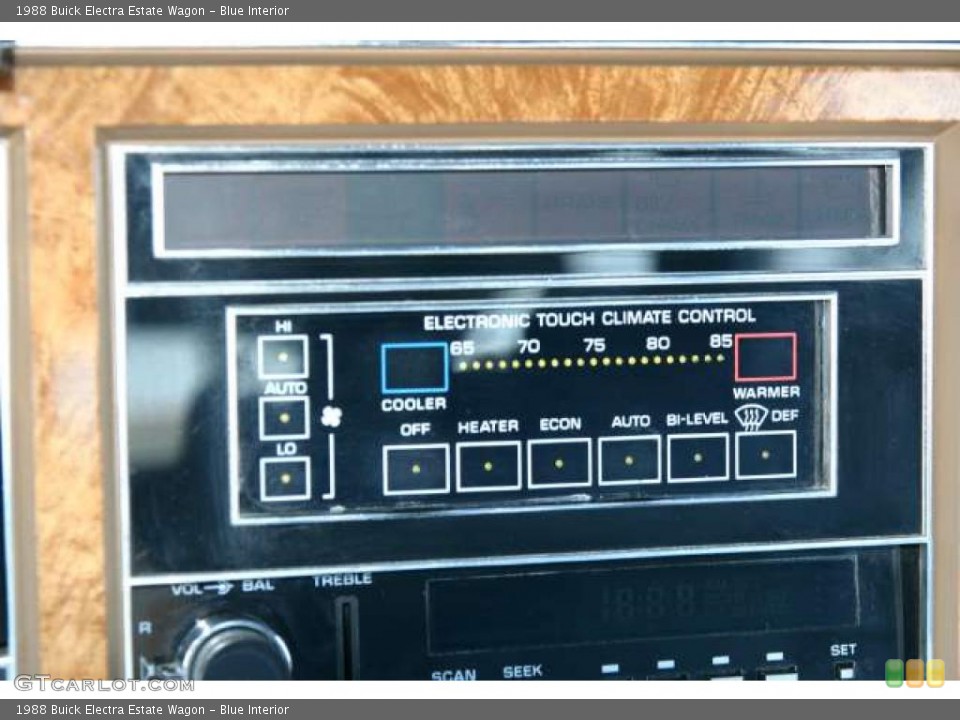Blue Interior Controls for the 1988 Buick Electra Estate Wagon #41851746