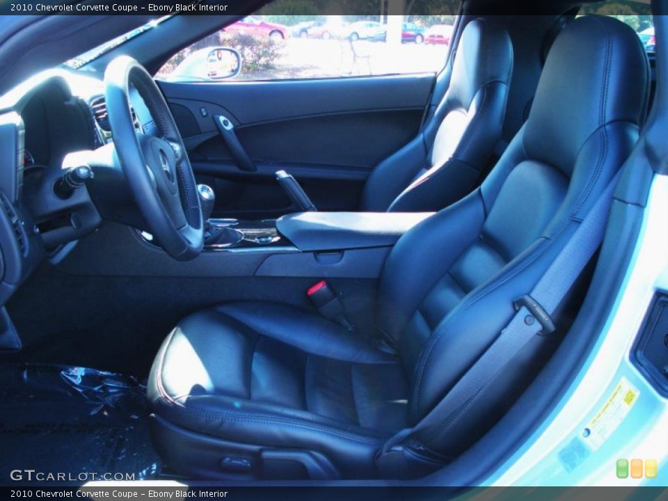 Ebony Black Interior Photo for the 2010 Chevrolet Corvette Coupe #41851798
