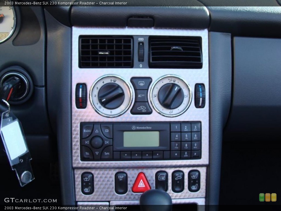 Charcoal Interior Controls for the 2003 Mercedes-Benz SLK 230 Kompressor Roadster #41851850