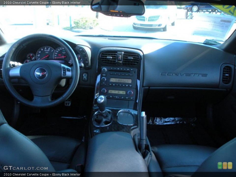 Ebony Black Interior Dashboard for the 2010 Chevrolet Corvette Coupe #41851858