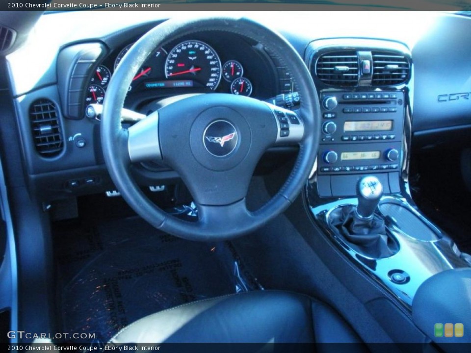Ebony Black Interior Dashboard for the 2010 Chevrolet Corvette Coupe #41851874