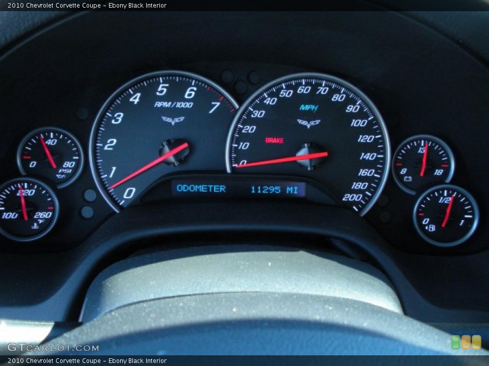 Ebony Black Interior Gauges for the 2010 Chevrolet Corvette Coupe #41851886