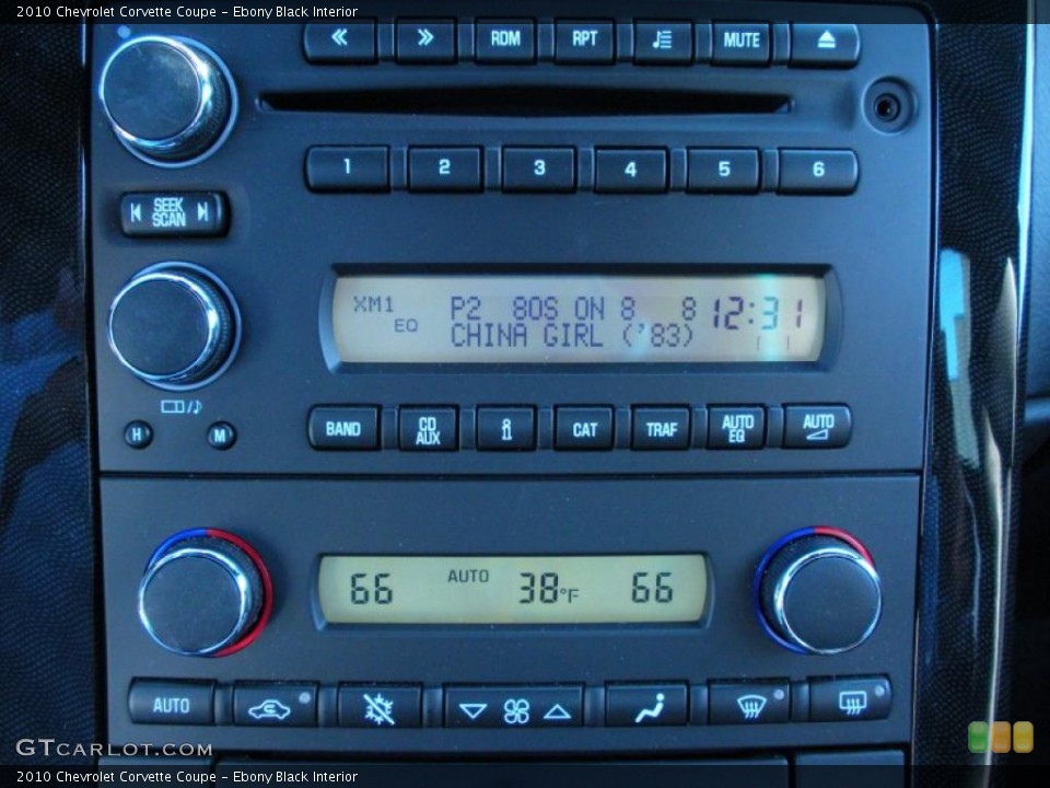 Ebony Black Interior Controls for the 2010 Chevrolet Corvette Coupe #41851914