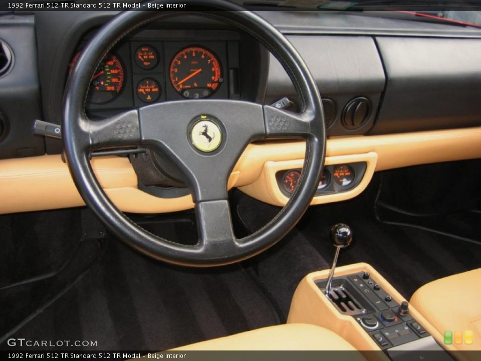 Beige Interior Dashboard for the 1992 Ferrari 512 TR  #41852450
