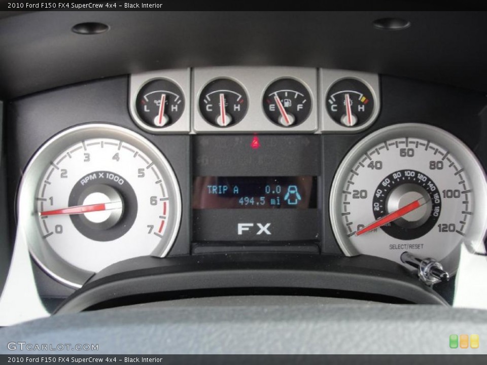 Black Interior Gauges for the 2010 Ford F150 FX4 SuperCrew 4x4 #41855166