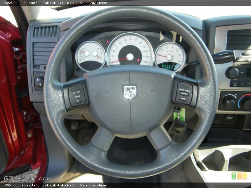 Medium Slate Gray Interior Steering Wheel for the 2006 Dodge Dakota SLT Club Cab 4x4 #41856770