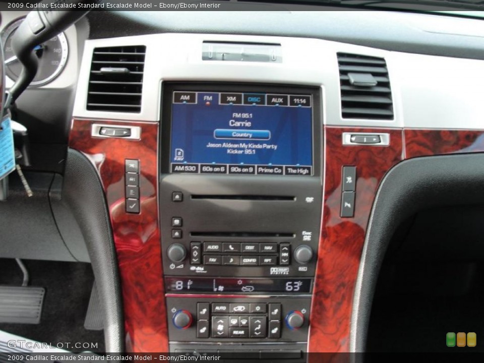 Ebony/Ebony Interior Controls for the 2009 Cadillac Escalade  #41862610