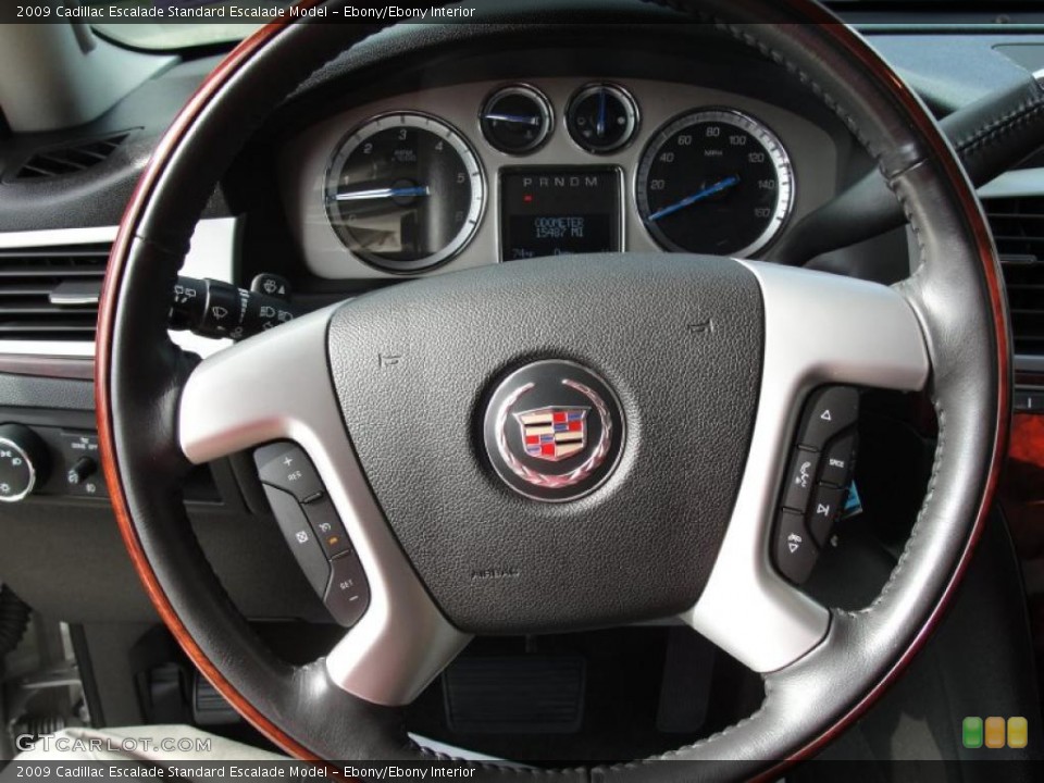 Ebony/Ebony Interior Steering Wheel for the 2009 Cadillac Escalade  #41862670