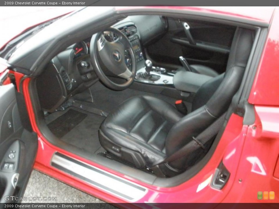 Ebony Interior Photo for the 2009 Chevrolet Corvette Coupe #41863530
