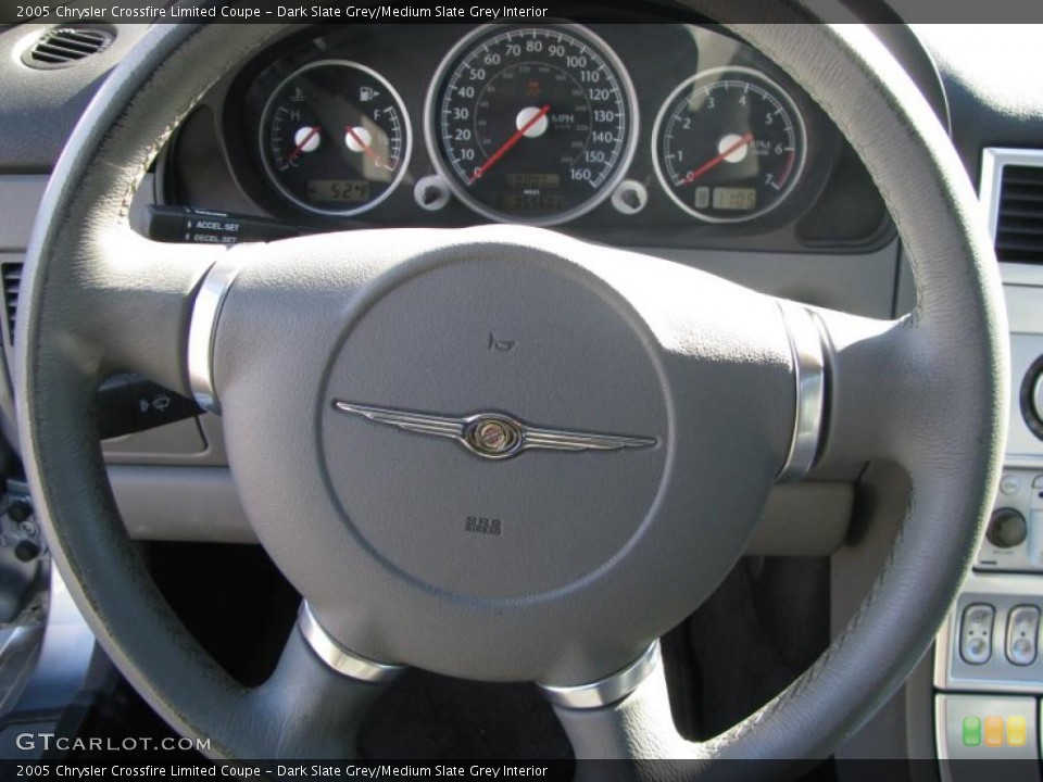 Dark Slate Grey/Medium Slate Grey Interior Steering Wheel for the 2005 Chrysler Crossfire Limited Coupe #41863862
