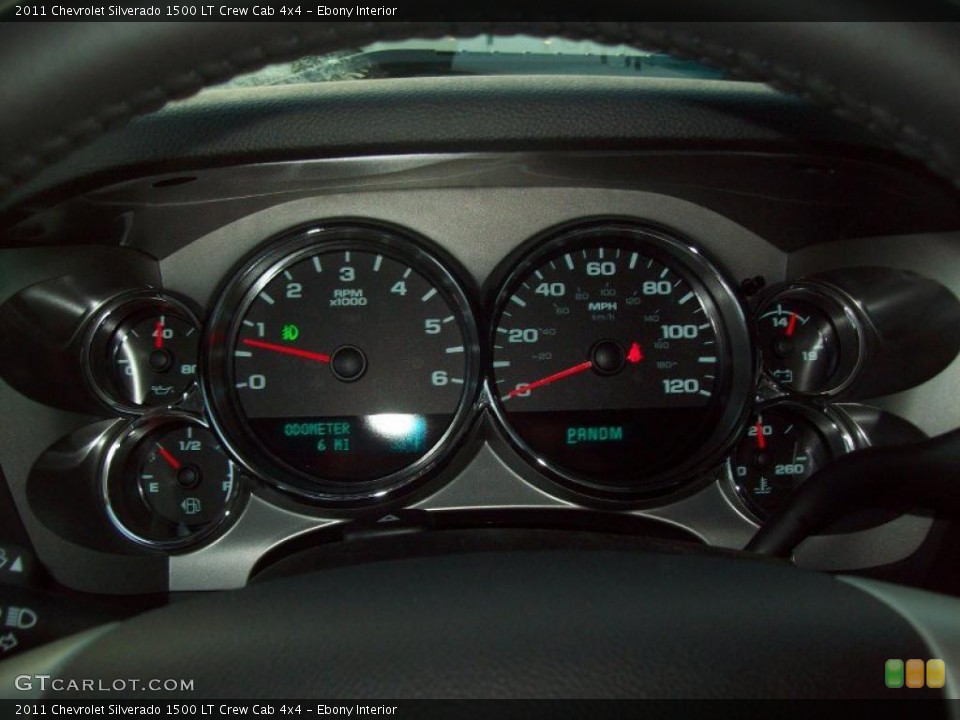 Ebony Interior Gauges for the 2011 Chevrolet Silverado 1500 LT Crew Cab 4x4 #41864294
