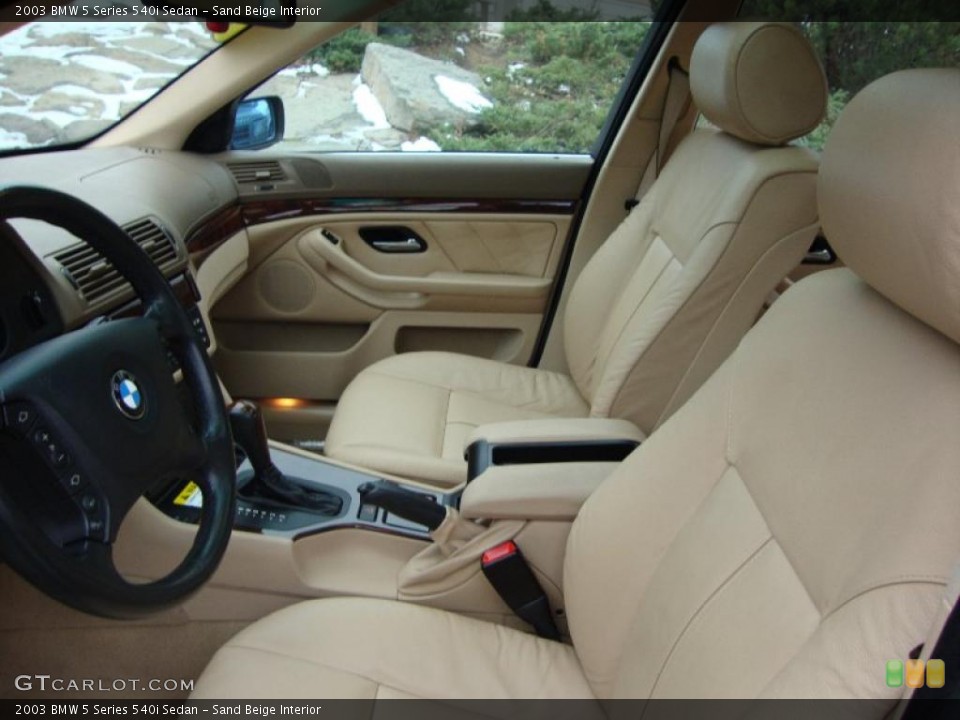 Sand Beige Interior Photo for the 2003 BMW 5 Series 540i Sedan #41867497