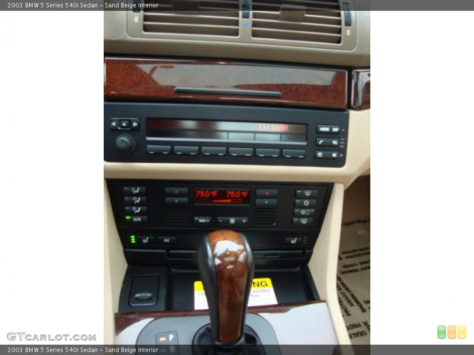Sand Beige Interior Controls for the 2003 BMW 5 Series 540i Sedan #41867557
