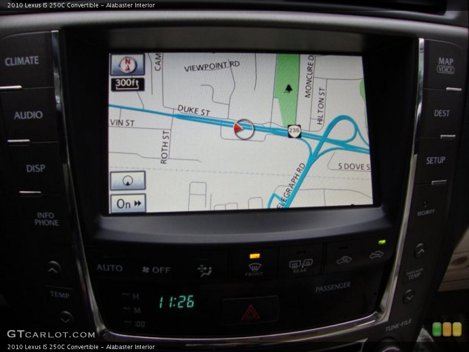 Alabaster Interior Navigation for the 2010 Lexus IS 250C Convertible #41868189