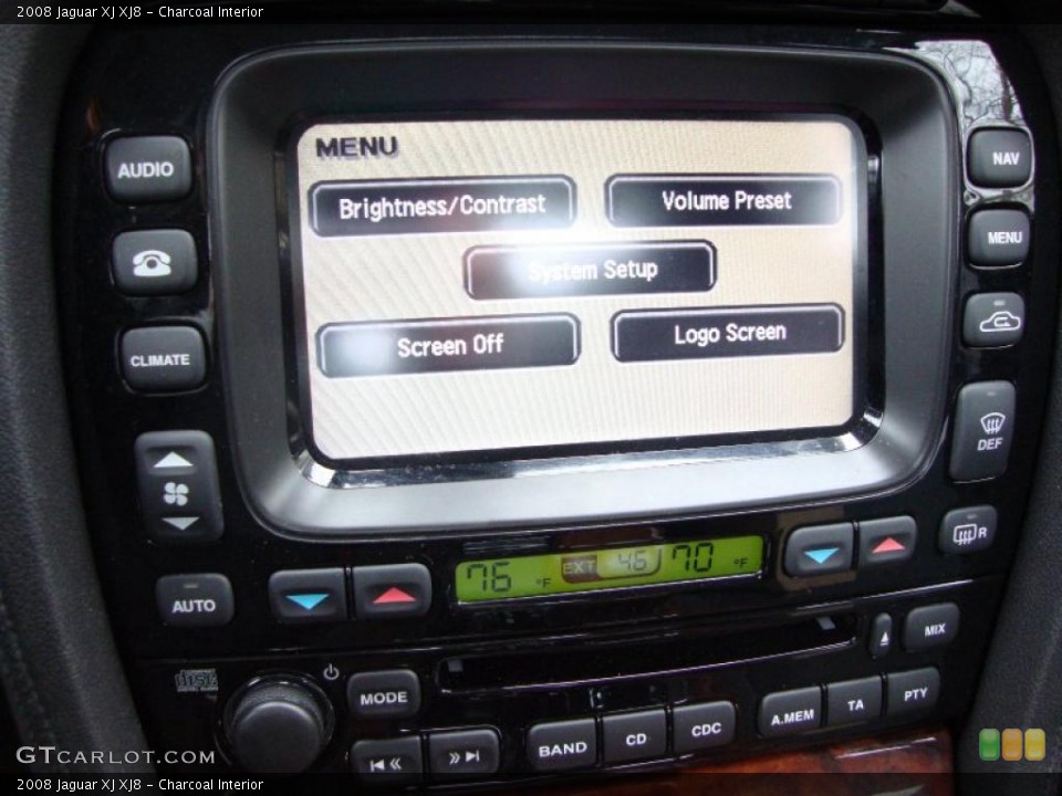 Charcoal Interior Controls for the 2008 Jaguar XJ XJ8 #41868945