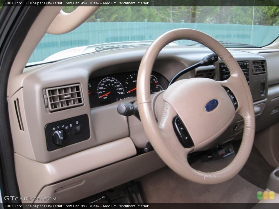 Medium Parchment Interior Steering Wheel for the 2004 Ford F350 Super Duty Lariat Crew Cab 4x4 Dually #41873774