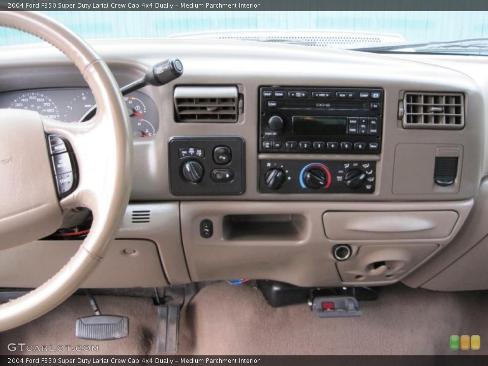 Medium Parchment Interior Controls for the 2004 Ford F350 Super Duty Lariat Crew Cab 4x4 Dually #41873874