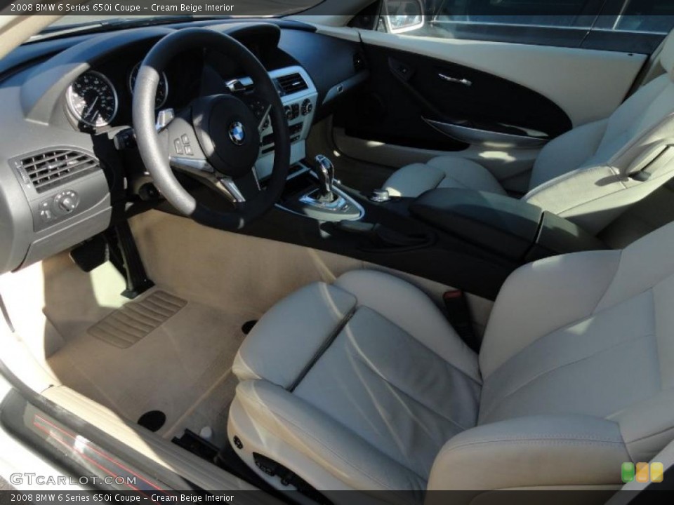 Cream Beige Interior Photo for the 2008 BMW 6 Series 650i Coupe #41876698
