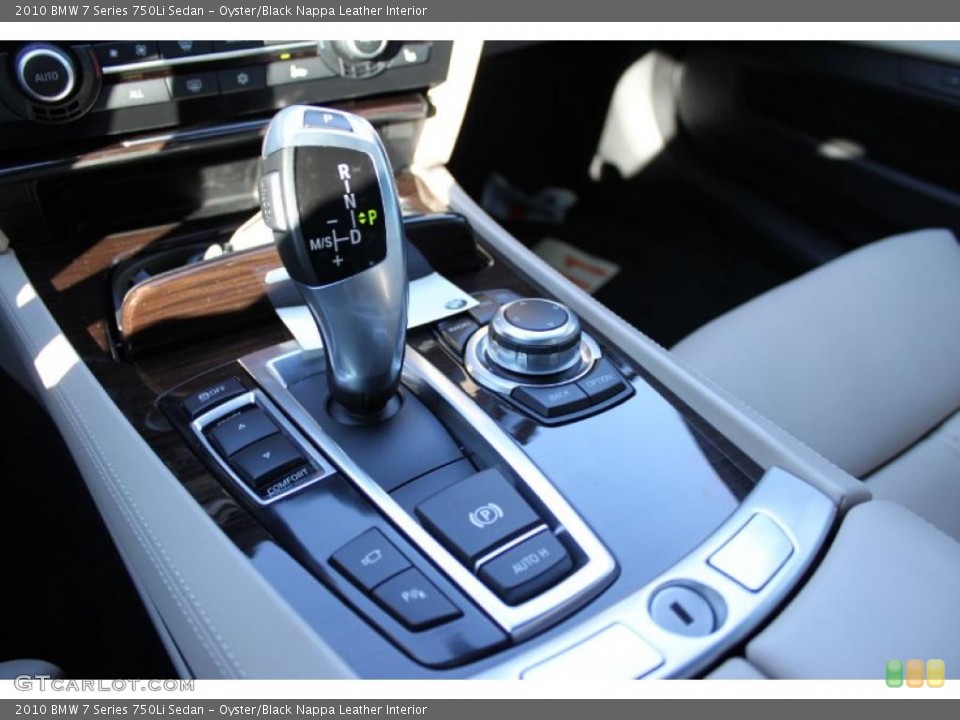 Oyster/Black Nappa Leather Interior Transmission for the 2010 BMW 7 Series 750Li Sedan #41877138