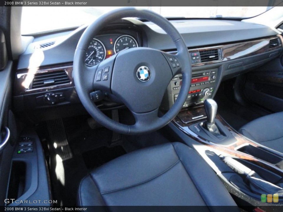 Black Interior Prime Interior for the 2008 BMW 3 Series 328xi Sedan #41877246