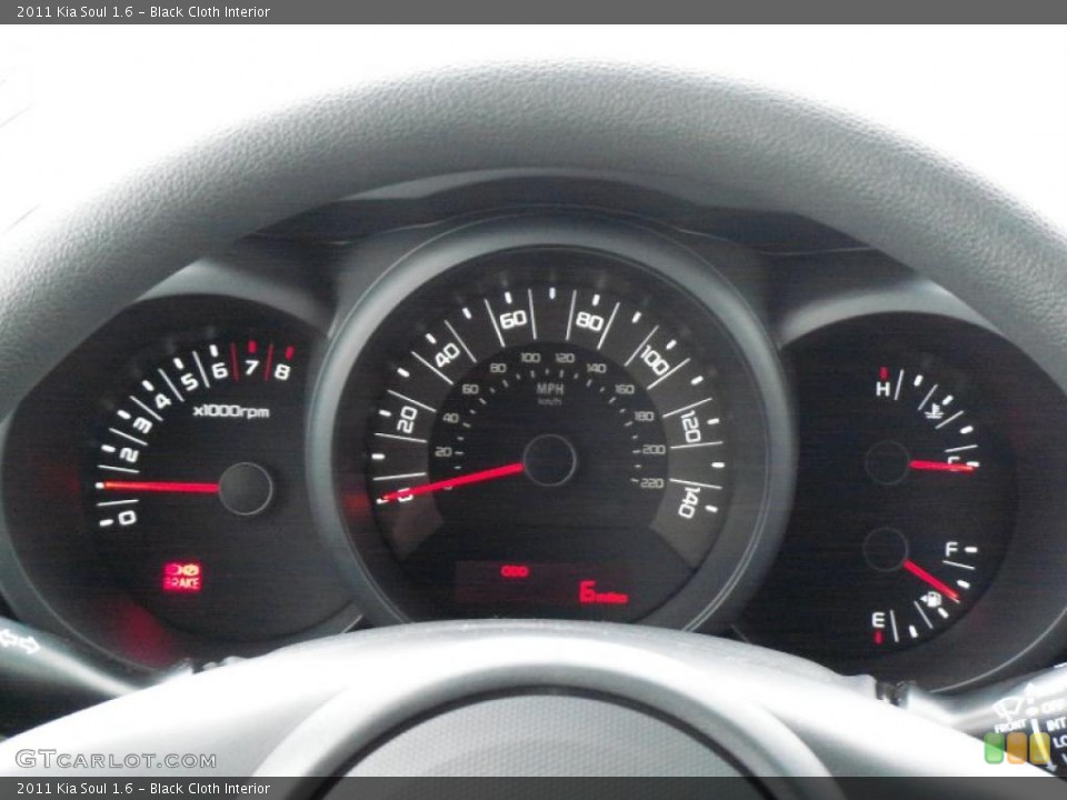 Black Cloth Interior Gauges for the 2011 Kia Soul 1.6 #41877390