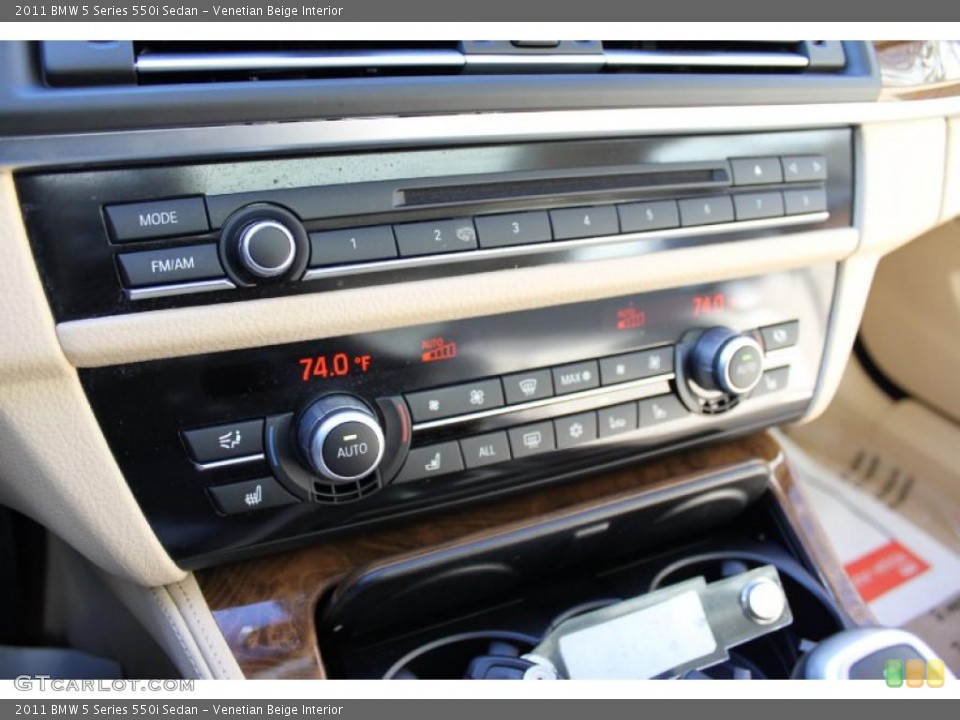 Venetian Beige Interior Controls for the 2011 BMW 5 Series 550i Sedan #41878234