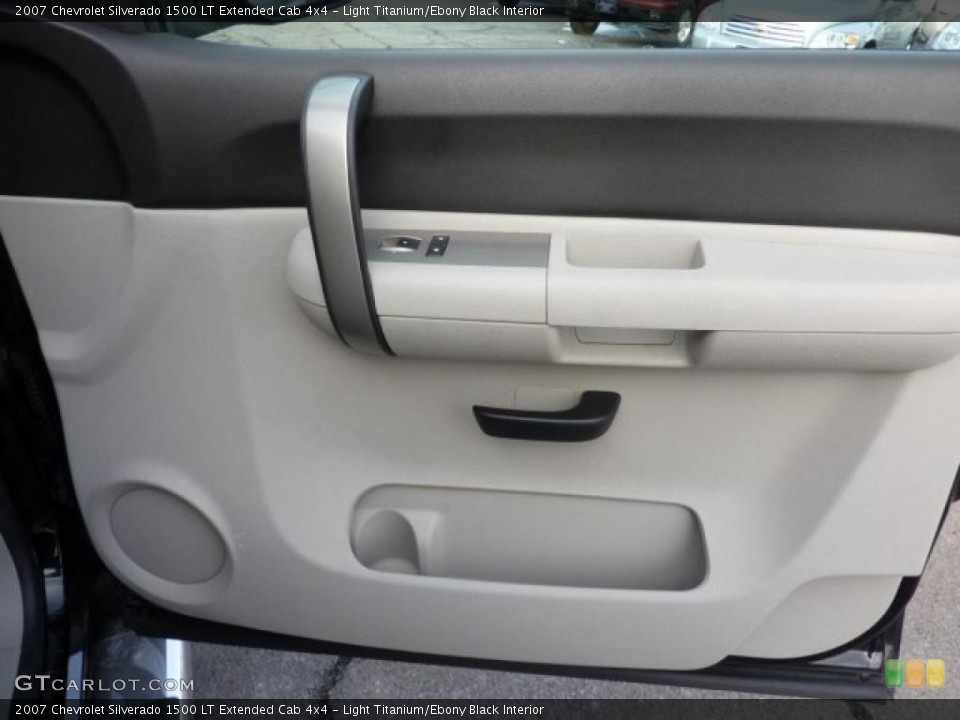Light Titanium/Ebony Black Interior Door Panel for the 2007 Chevrolet Silverado 1500 LT Extended Cab 4x4 #41878598