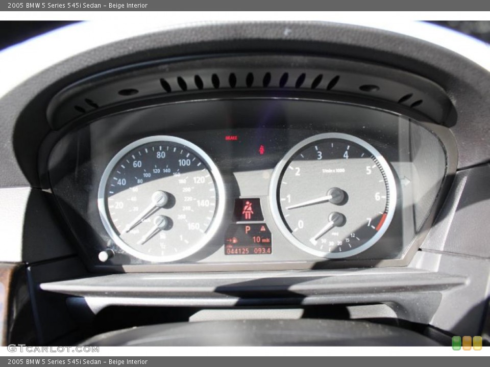 Beige Interior Gauges for the 2005 BMW 5 Series 545i Sedan #41879402