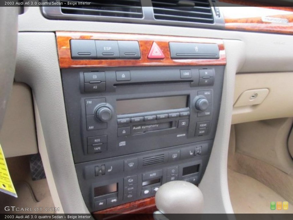 Beige Interior Controls for the 2003 Audi A6 3.0 quattro Sedan #41881030