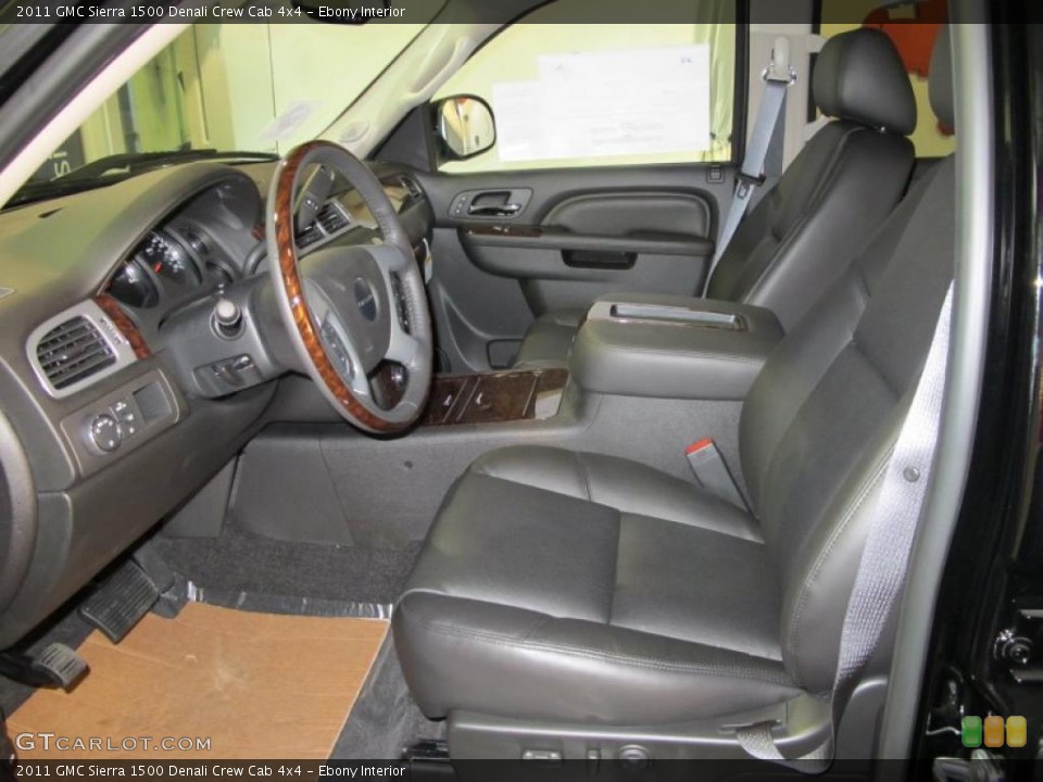 Ebony Interior Photo for the 2011 GMC Sierra 1500 Denali Crew Cab 4x4 #41881422