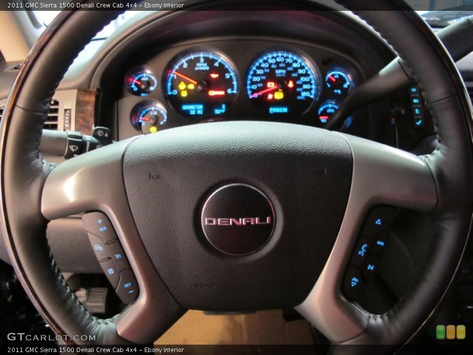 Ebony Interior Steering Wheel for the 2011 GMC Sierra 1500 Denali Crew Cab 4x4 #41881454