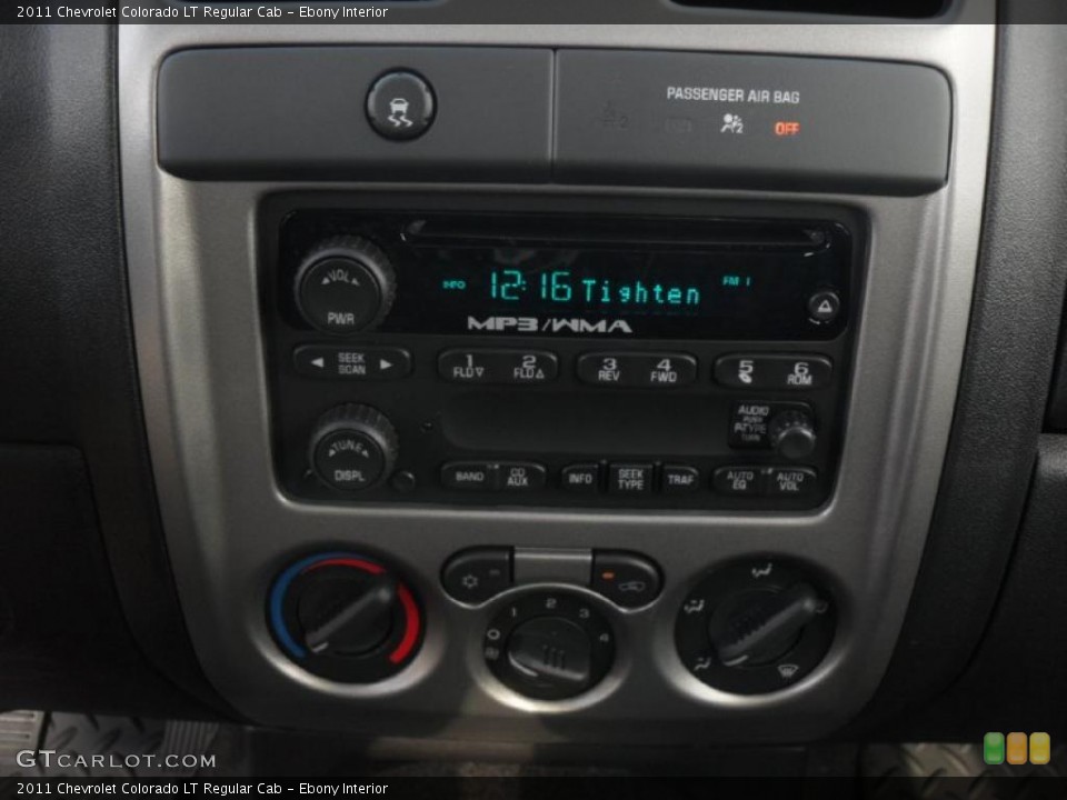 Ebony Interior Controls for the 2011 Chevrolet Colorado LT Regular Cab #41881818