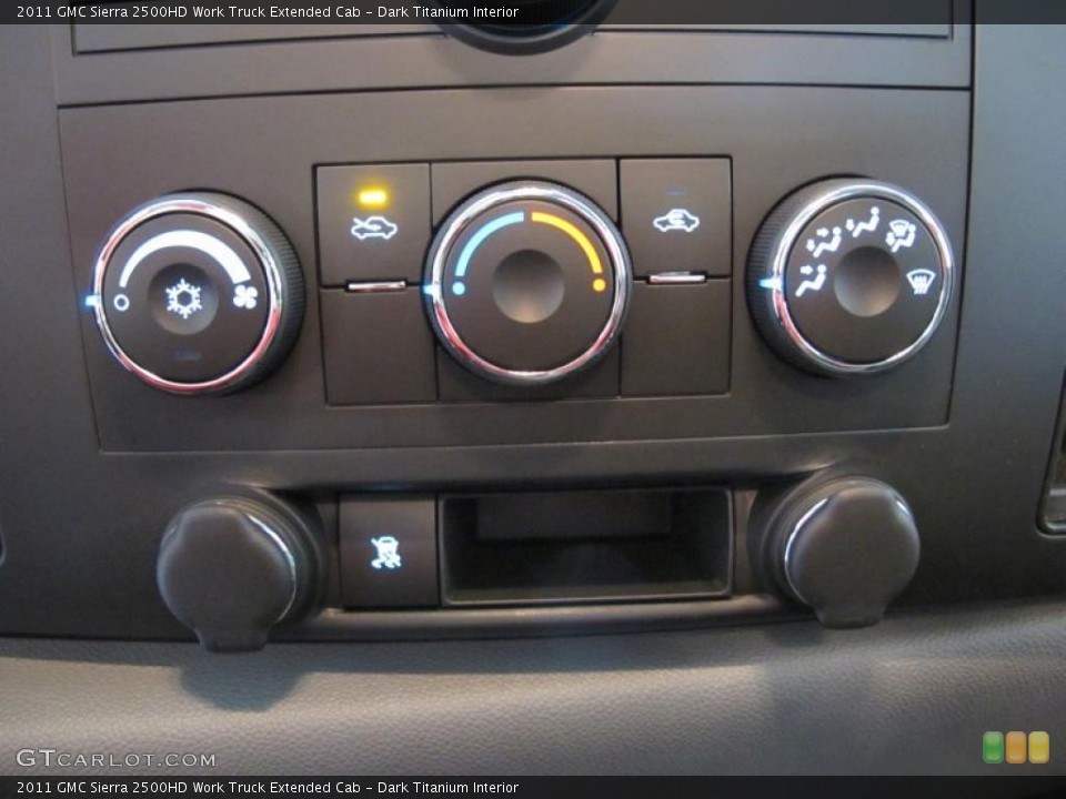 Dark Titanium Interior Controls for the 2011 GMC Sierra 2500HD Work Truck Extended Cab #41883603