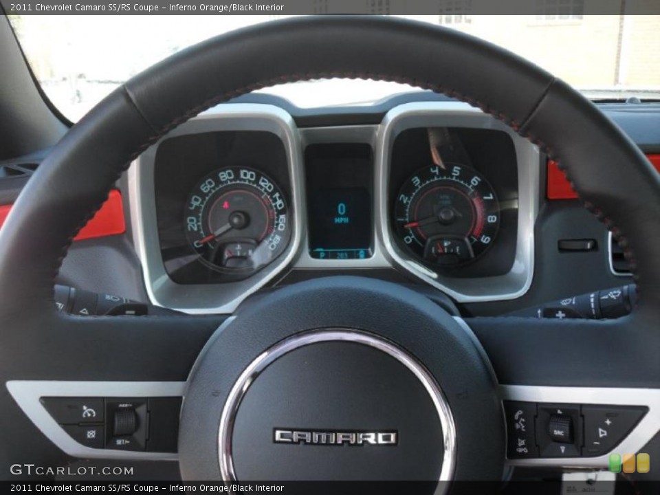 Inferno Orange/Black Interior Gauges for the 2011 Chevrolet Camaro SS/RS Coupe #41883815