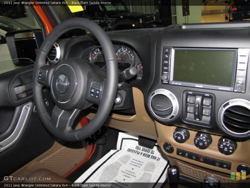 Black/Dark Saddle Interior Dashboard for the 2011 Jeep Wrangler Unlimited Sahara 4x4 #41885843