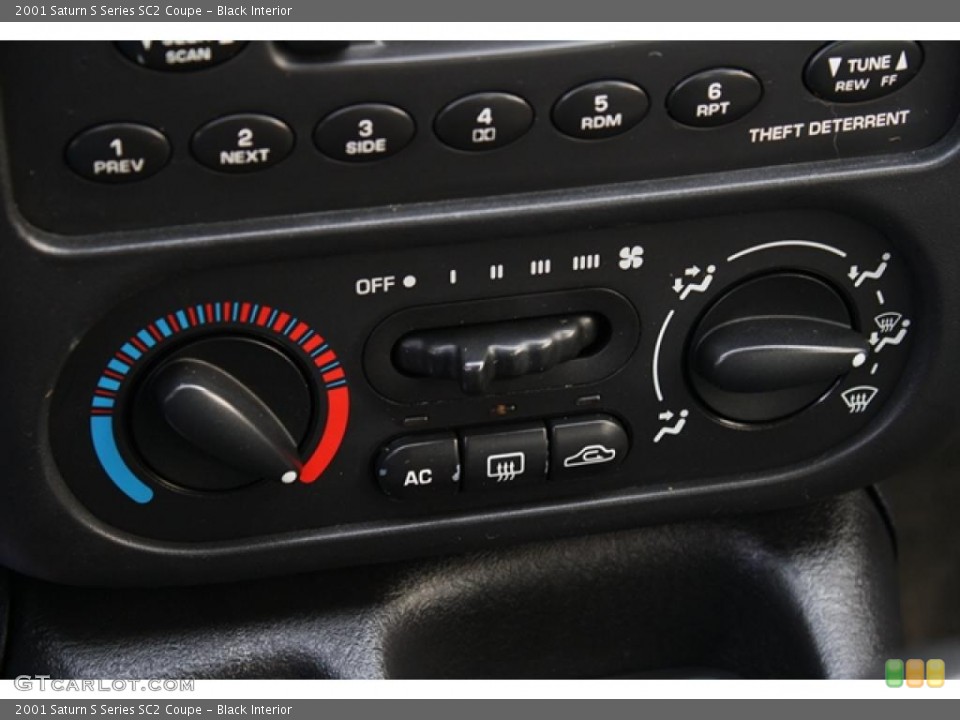 Black Interior Controls for the 2001 Saturn S Series SC2 Coupe #41887211
