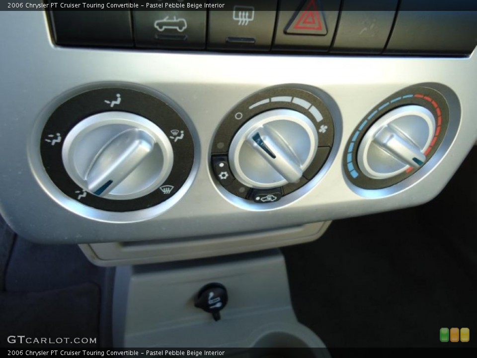 Pastel Pebble Beige Interior Controls for the 2006 Chrysler PT Cruiser Touring Convertible #41889846