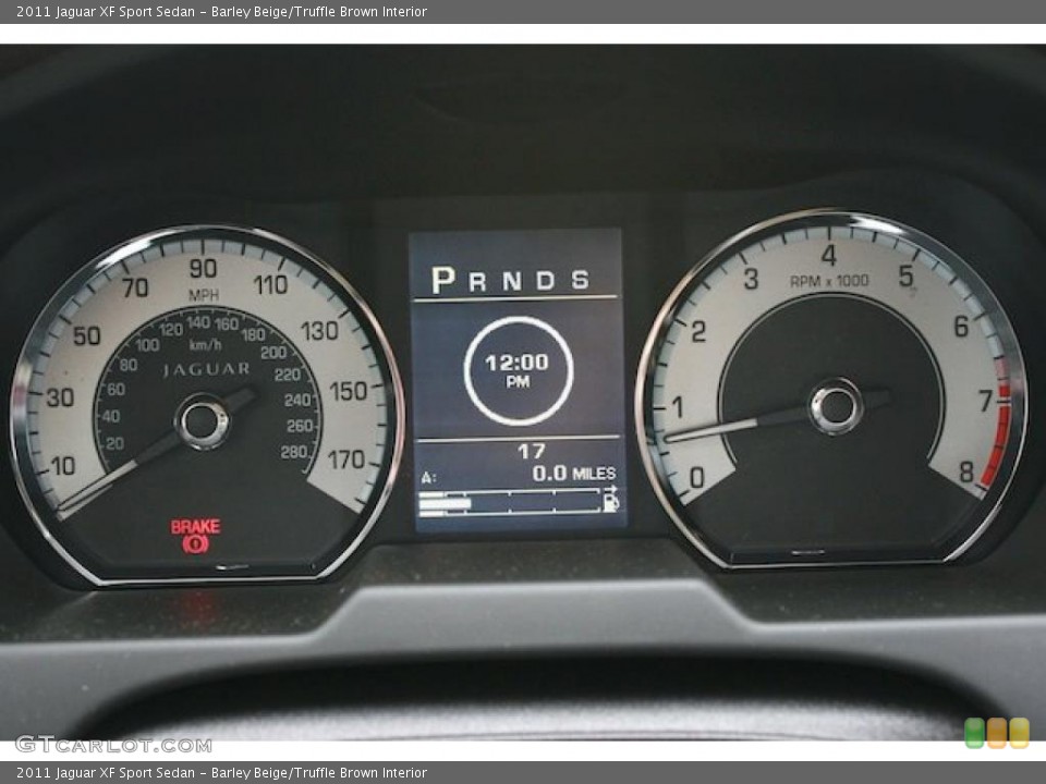 Barley Beige/Truffle Brown Interior Gauges for the 2011 Jaguar XF Sport Sedan #41896528