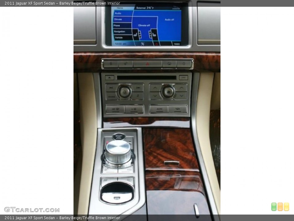 Barley Beige/Truffle Brown Interior Controls for the 2011 Jaguar XF Sport Sedan #41896580